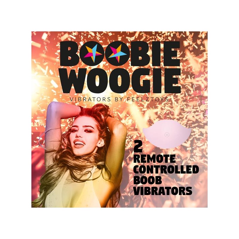 FeelzToys - Boobie Woogie Op afstand bedienbare Boob Vibrators (2 stuks)